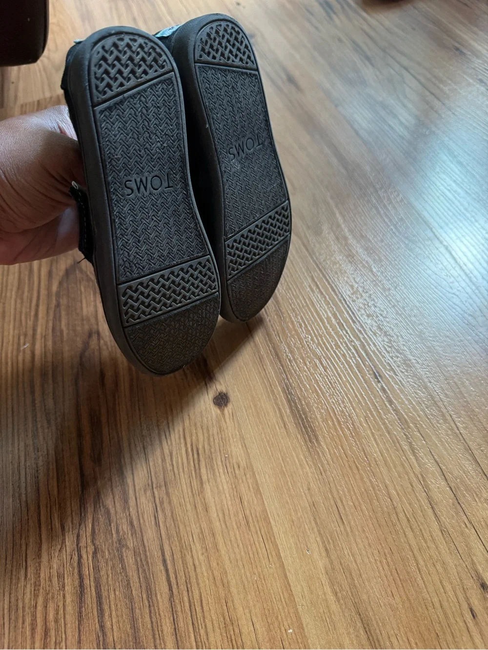 Toms Black Kids Canvas Moccasins